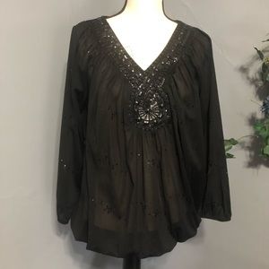 Beautiful black embezzled Blouse